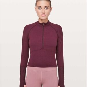 Lululemon Its Rulu Long Sleeve 1/4 Zip Top